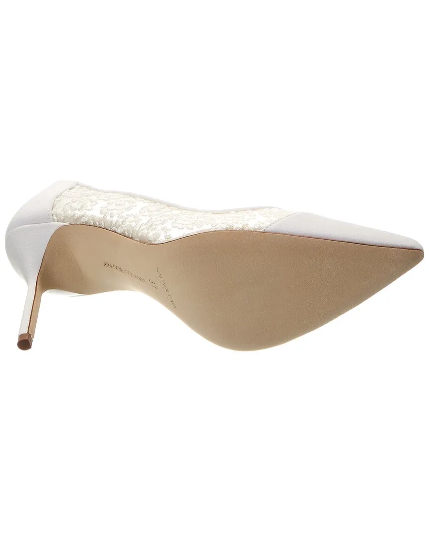Manolo Blahnik Capcour 90 Canvas & Lace Pump