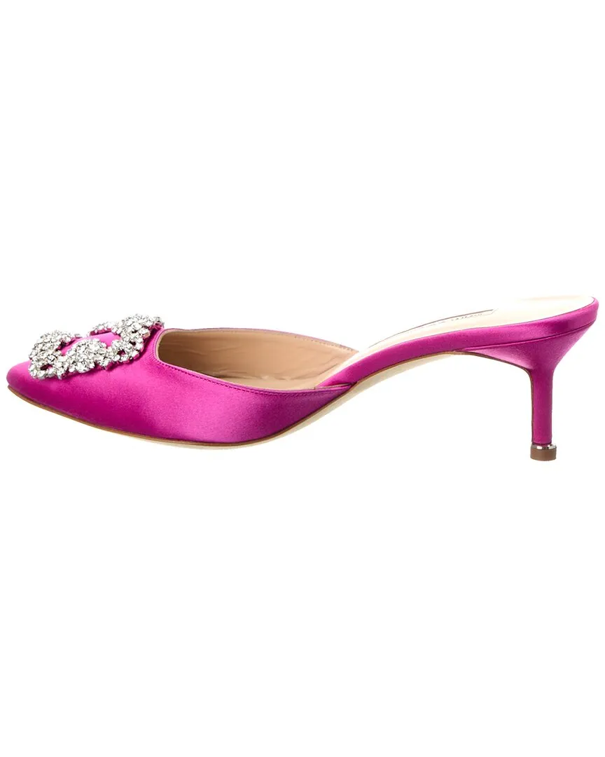 Manolo Blahnik Hangisimu 50 Satin Slingback Pump