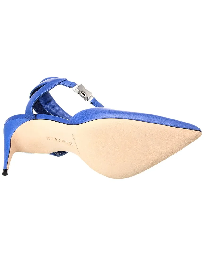 Manolo Blahnik Noumaknu 90 Leather Pump