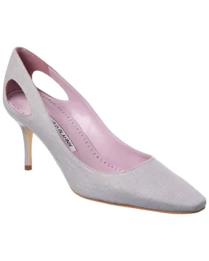 Manolo Blahnik Toplaca 70 Linen Pump