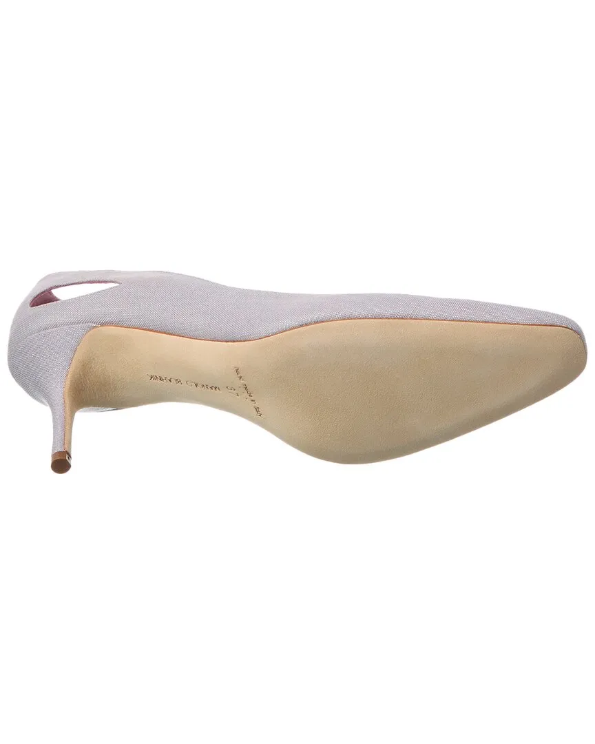 Manolo Blahnik Toplaca 70 Linen Pump