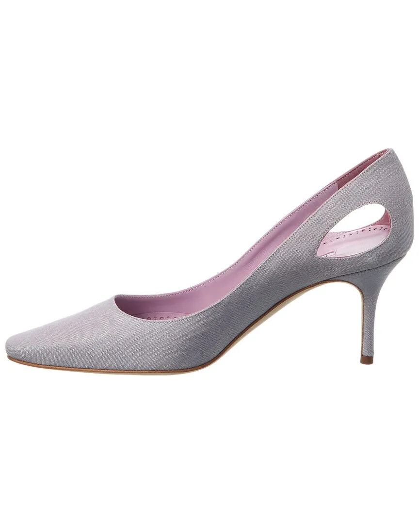 Manolo Blahnik Toplaca 70 Linen Pump
