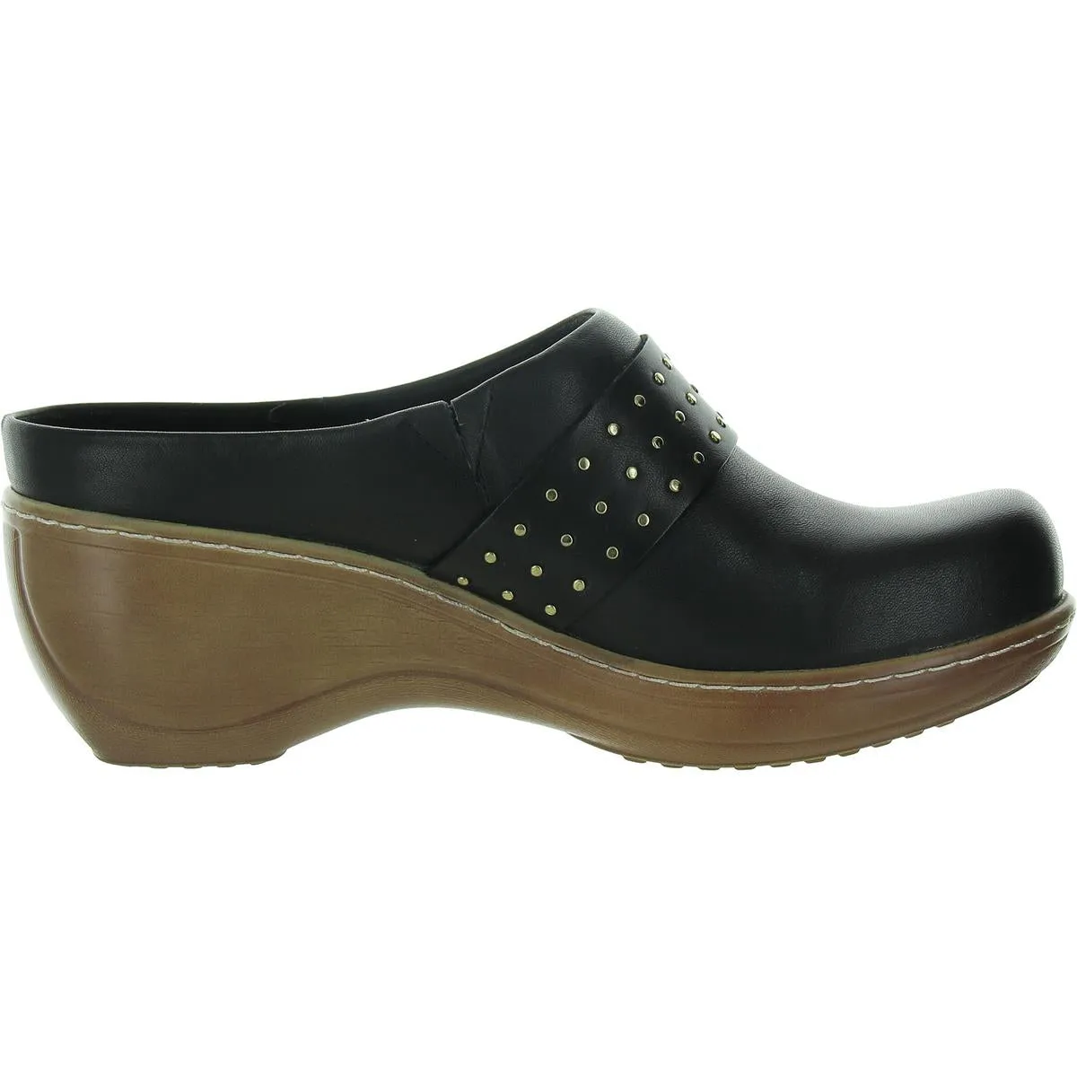 Marana Womens Leather Round Toe Clogs