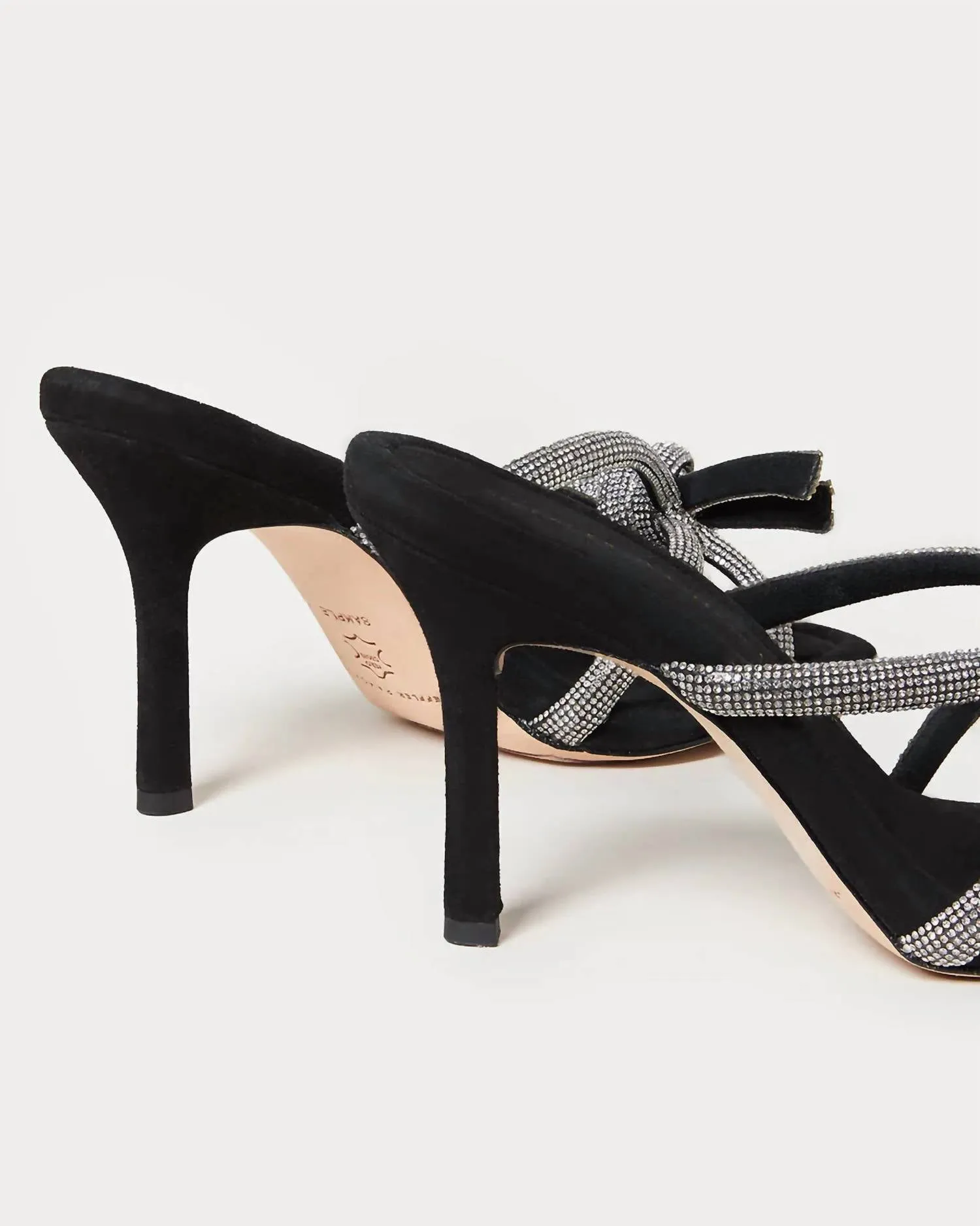 Margi Bow Heel In Black Suede