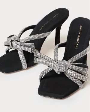 Margi Bow Heel In Black Suede