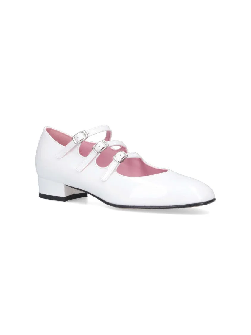 Mary Jane Pumps "Ariana" In White Patent Leather