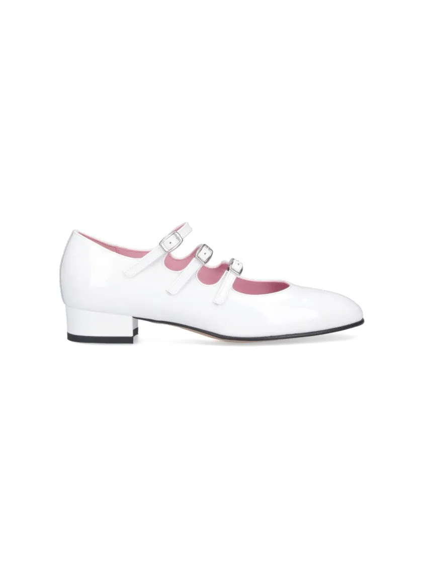 Mary Jane Pumps "Ariana" In White Patent Leather