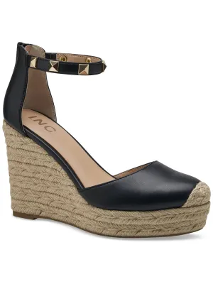 Masin 2 Womens Embellished Faux Leather Wedge Heels