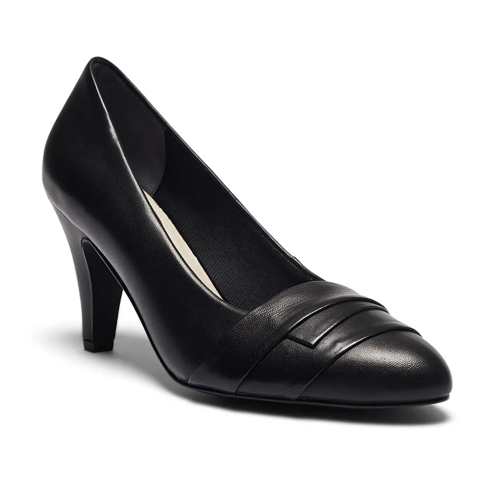 Matilda Heel in Black Leather
