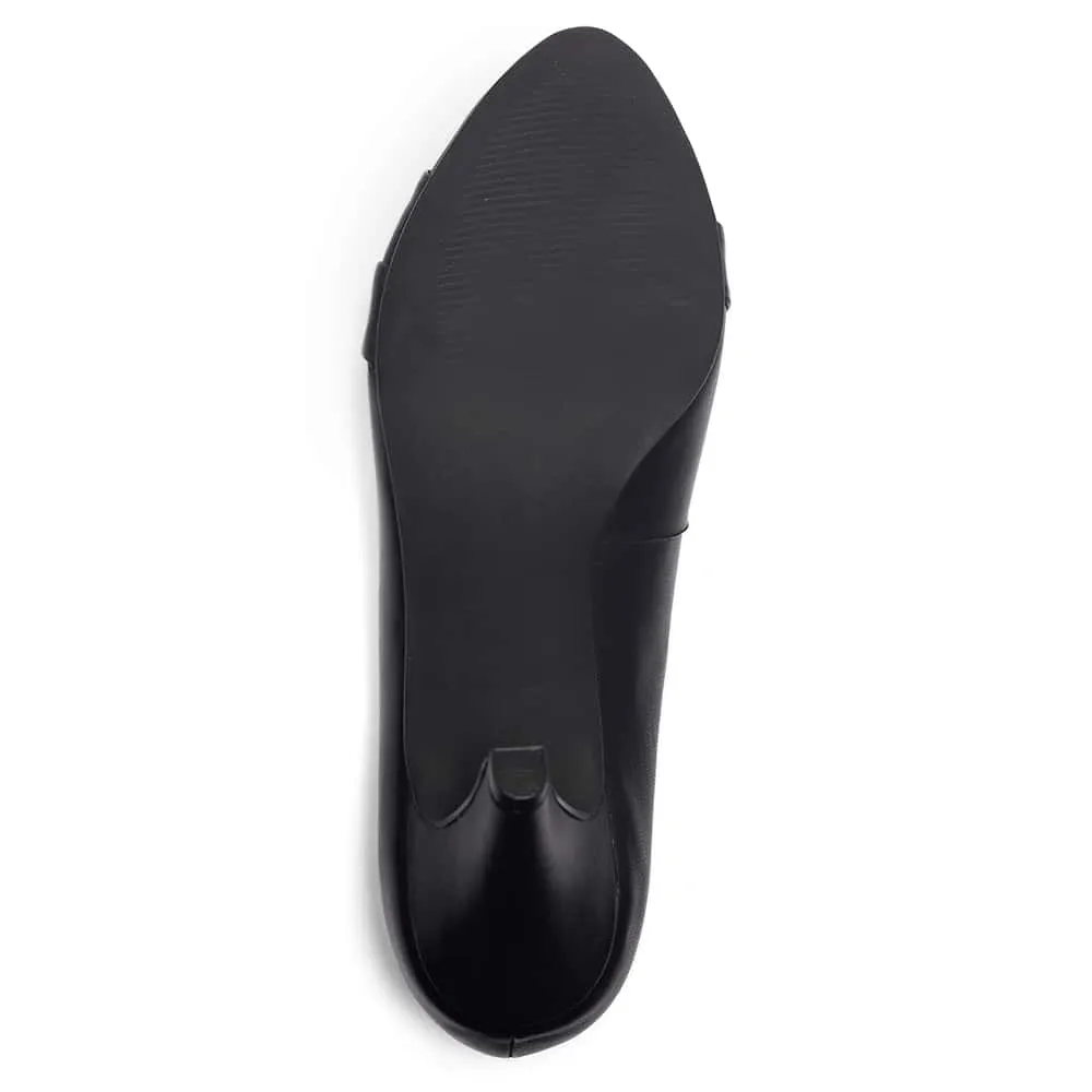 Matilda Heel in Black Leather
