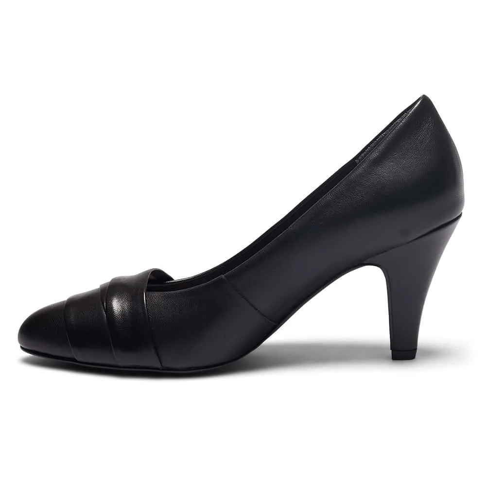 Matilda Heel in Black Leather