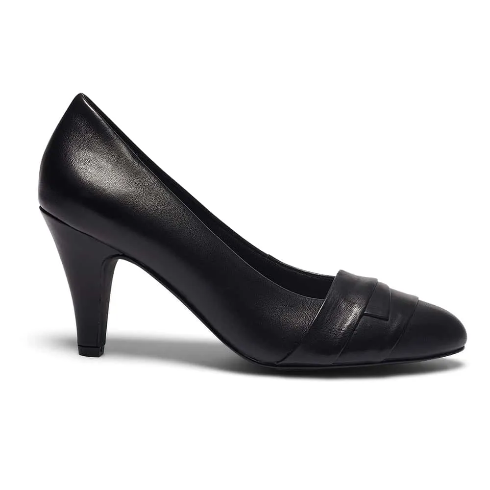 Matilda Heel in Black Leather