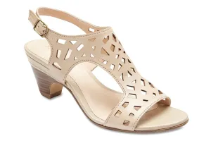 Maze Heel in Neutral Leather