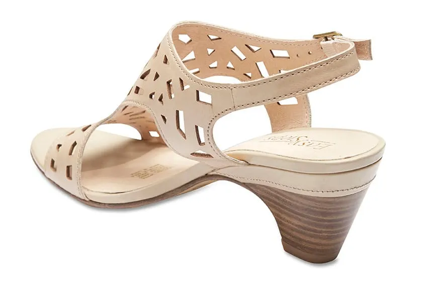 Maze Heel in Neutral Leather