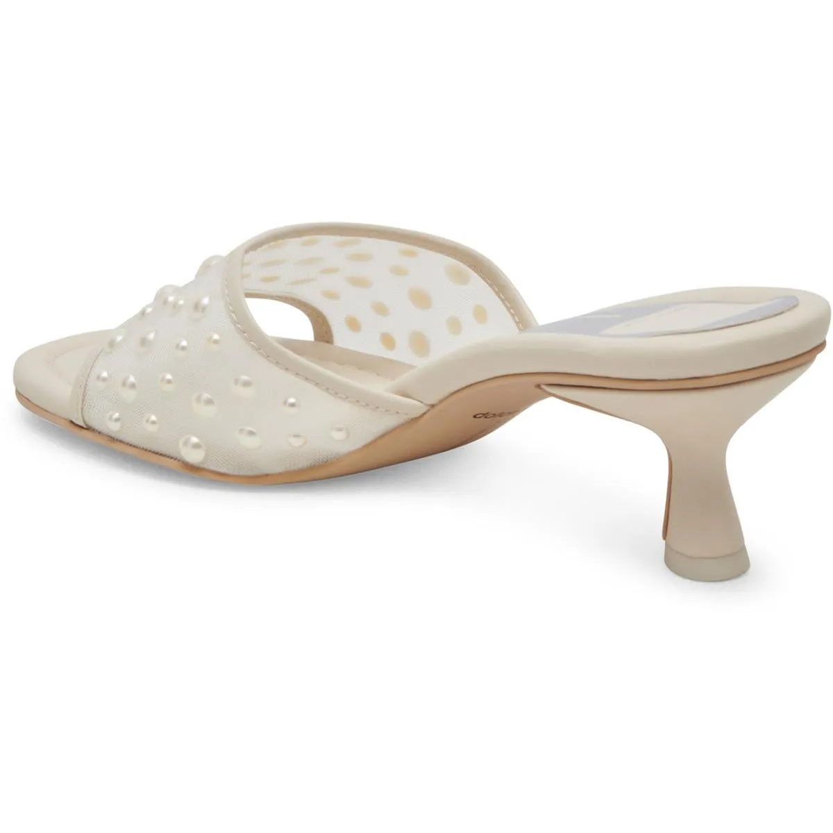 MEEZA PEARL Womens Embellished Man Made Kitten Heels