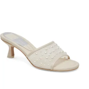 MEEZA PEARL Womens Embellished Man Made Kitten Heels