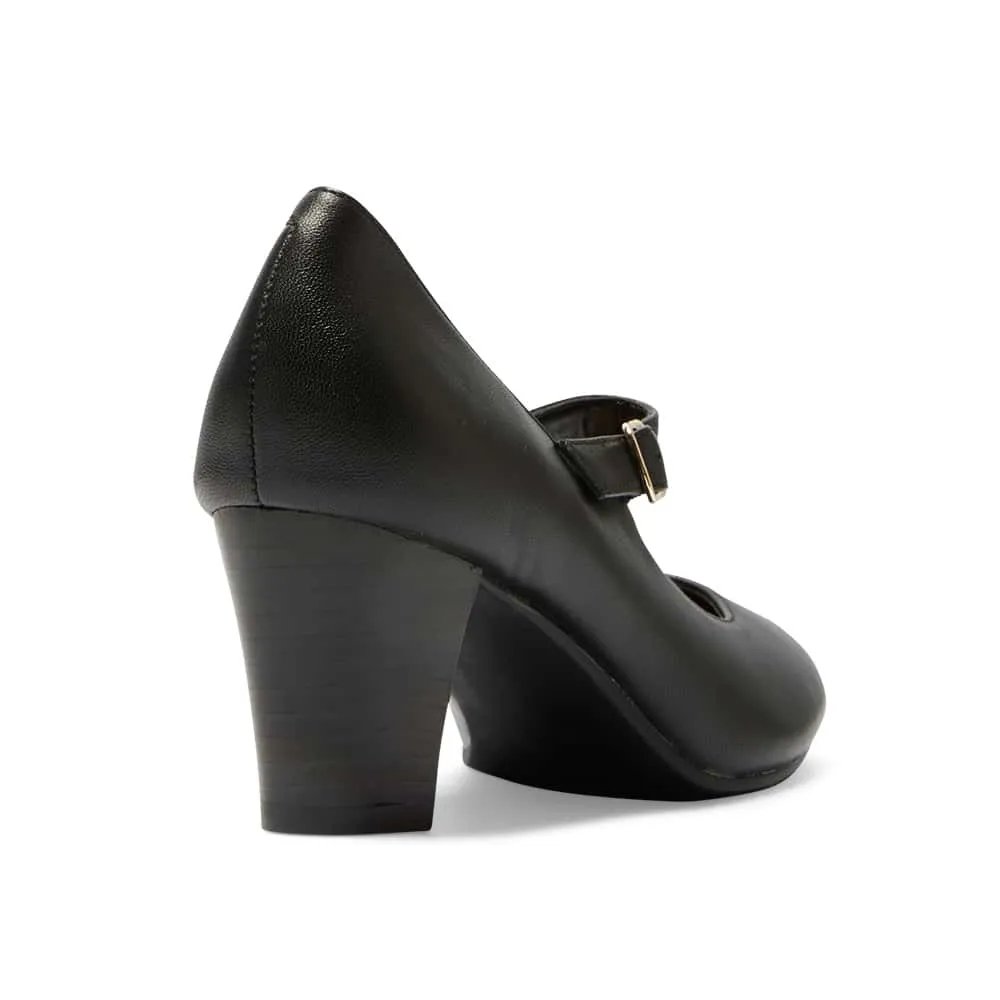 Melanie Heel in Black Leather