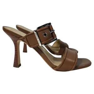 Michael Kors Colby Heeled Sandals in Brown Leather