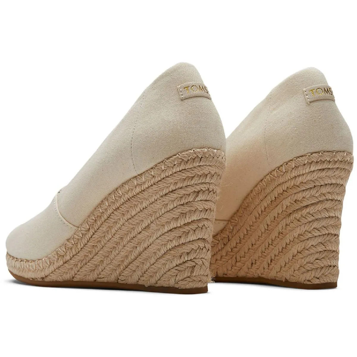 Michelle Womens Canvas Peep Toe Wedge Heels