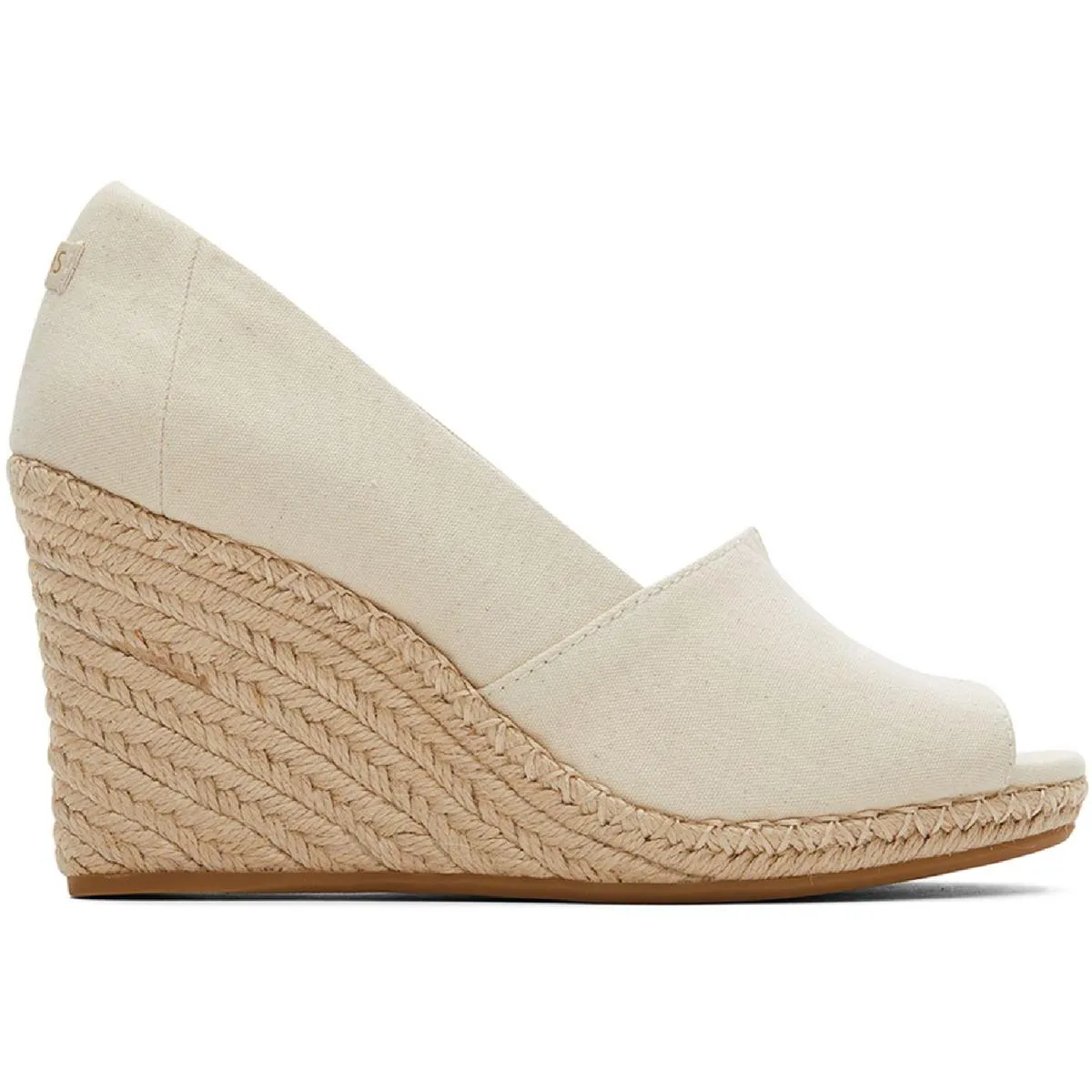 Michelle Womens Canvas Peep Toe Wedge Heels