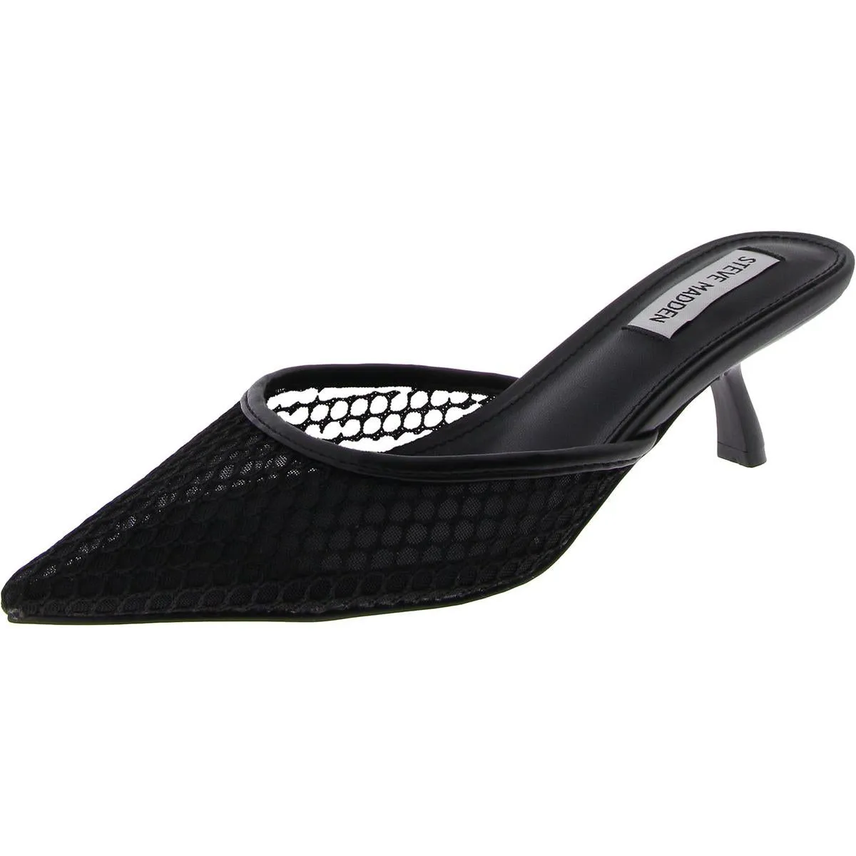 Micki Womens Mesh Mule Kitten Heels