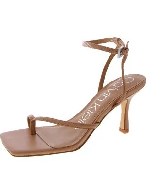 Millie Womens Faux Leather Slingback Heels