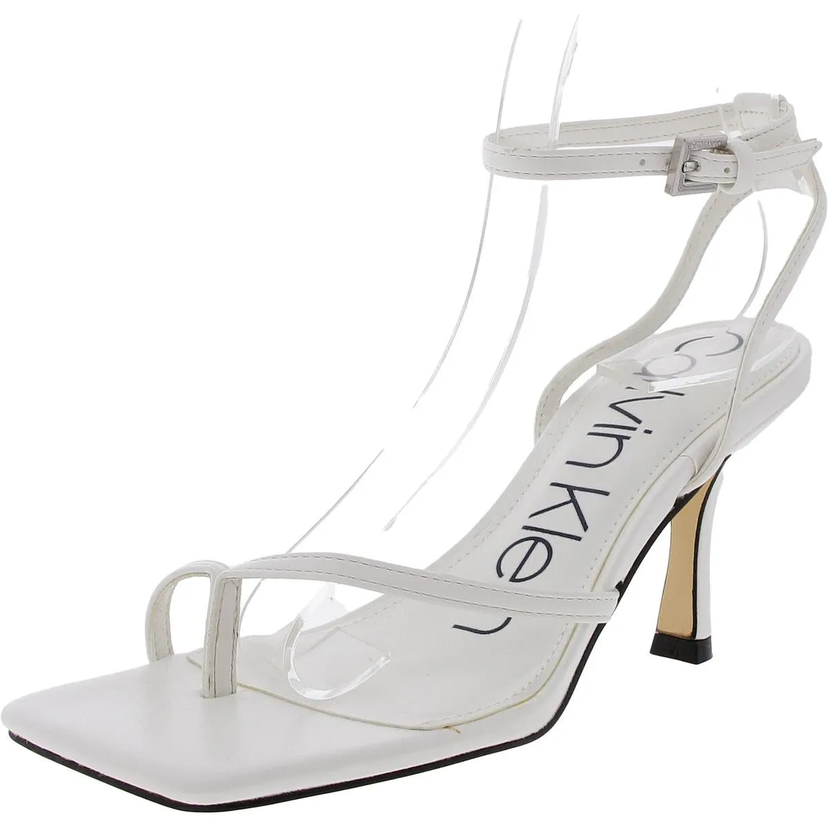 Millie Womens Faux Leather Slingback Heels