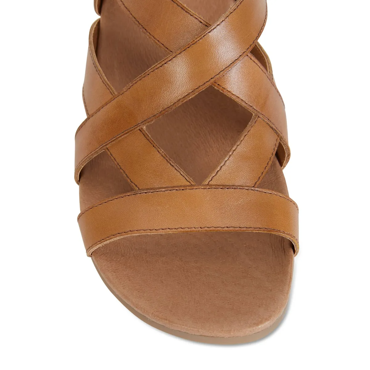 Miriam Heel in Cognac Leather