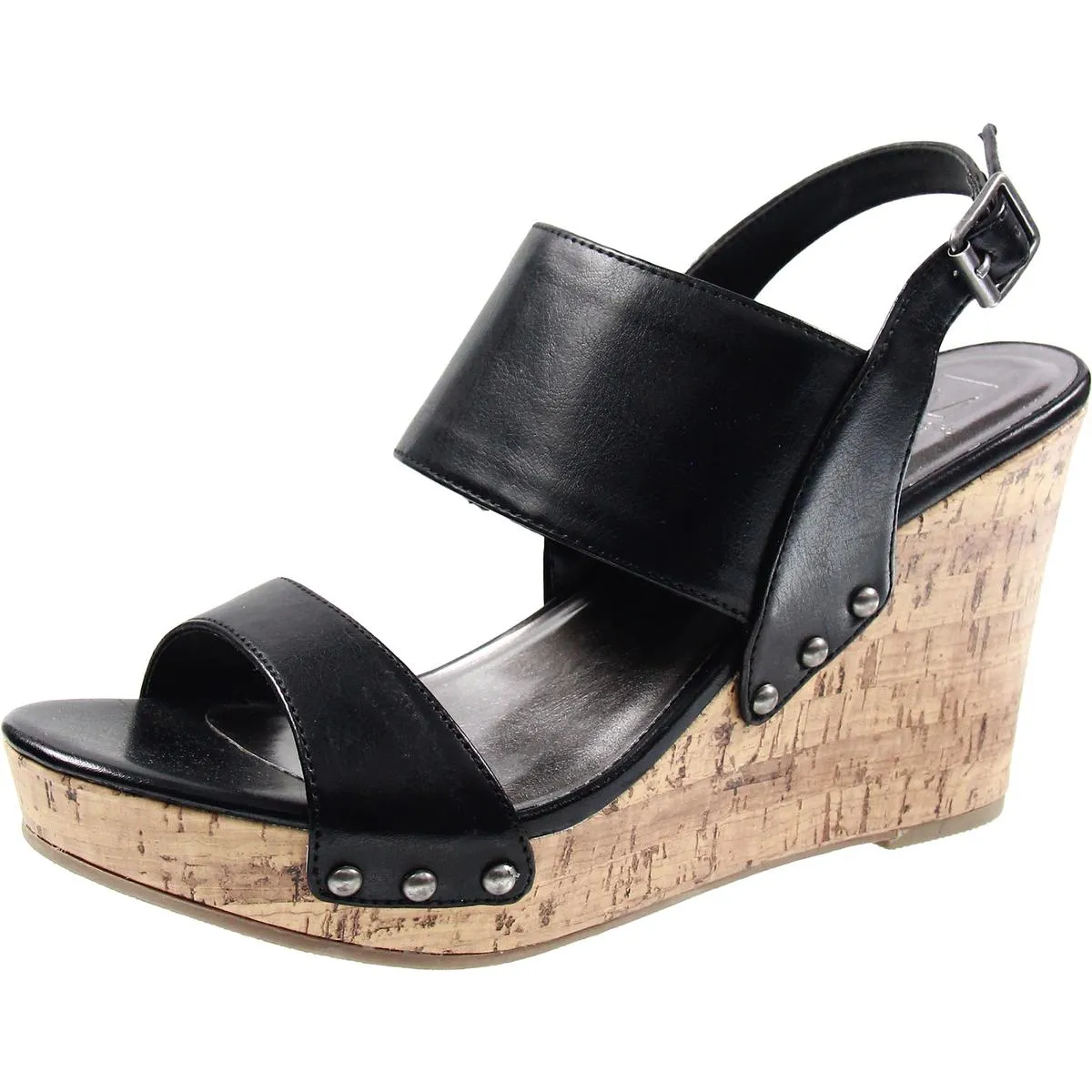 MMONA Womens Adjustable Manmade Wedge Heels