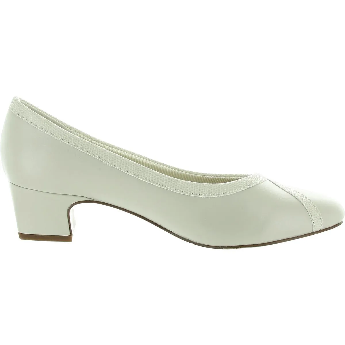 Myrtle Womens Cushioned Footbed Faux Leather Block Heels