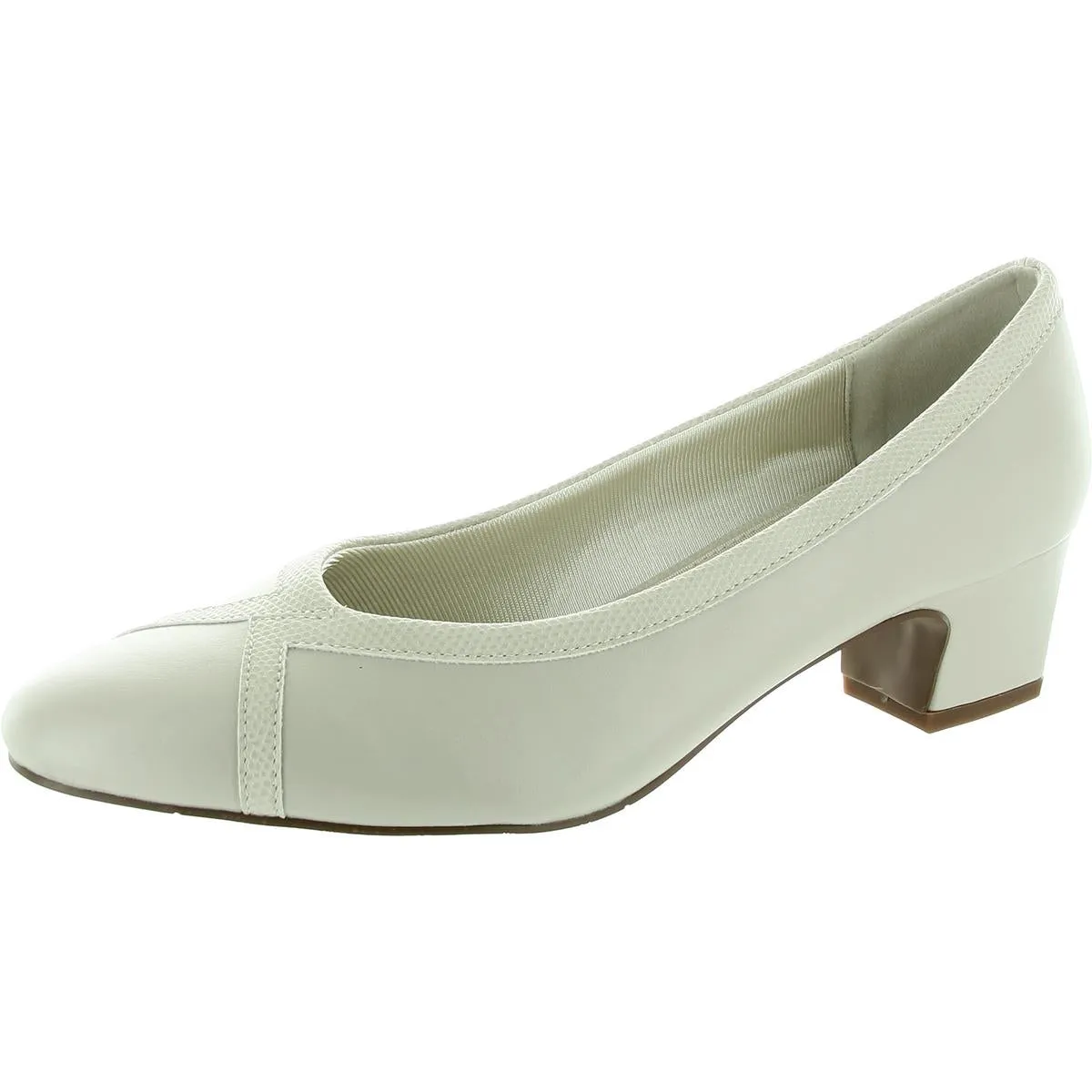 Myrtle Womens Cushioned Footbed Faux Leather Block Heels