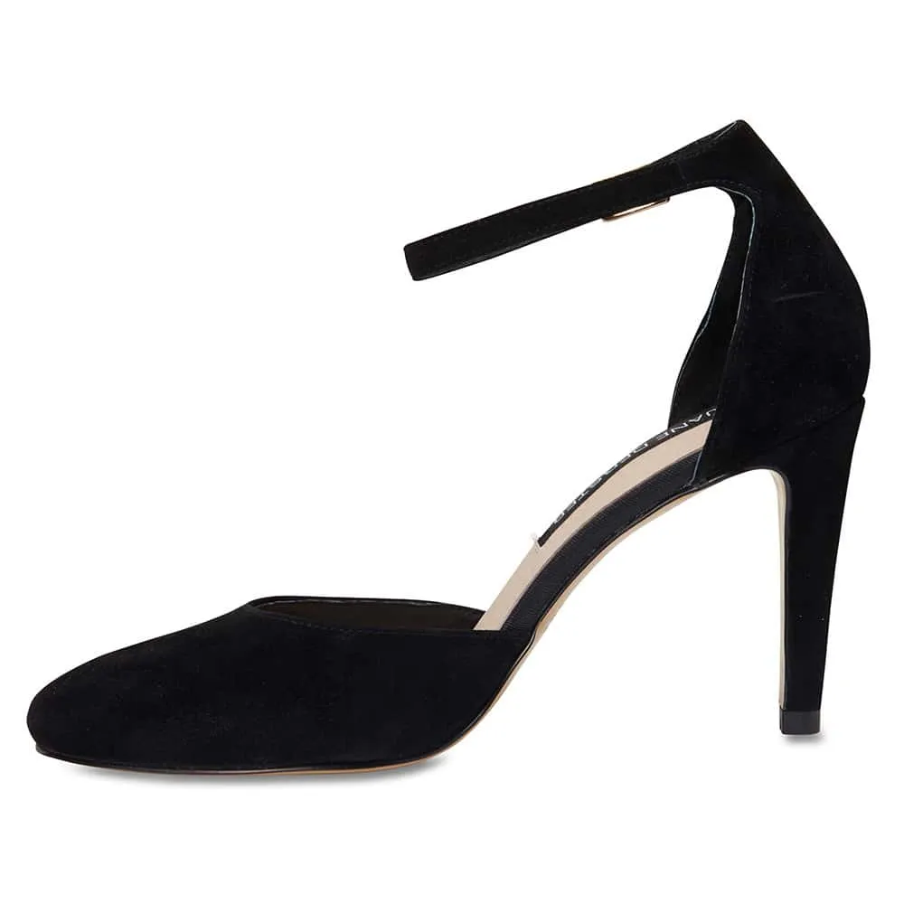Naomi Heel in Black Suede