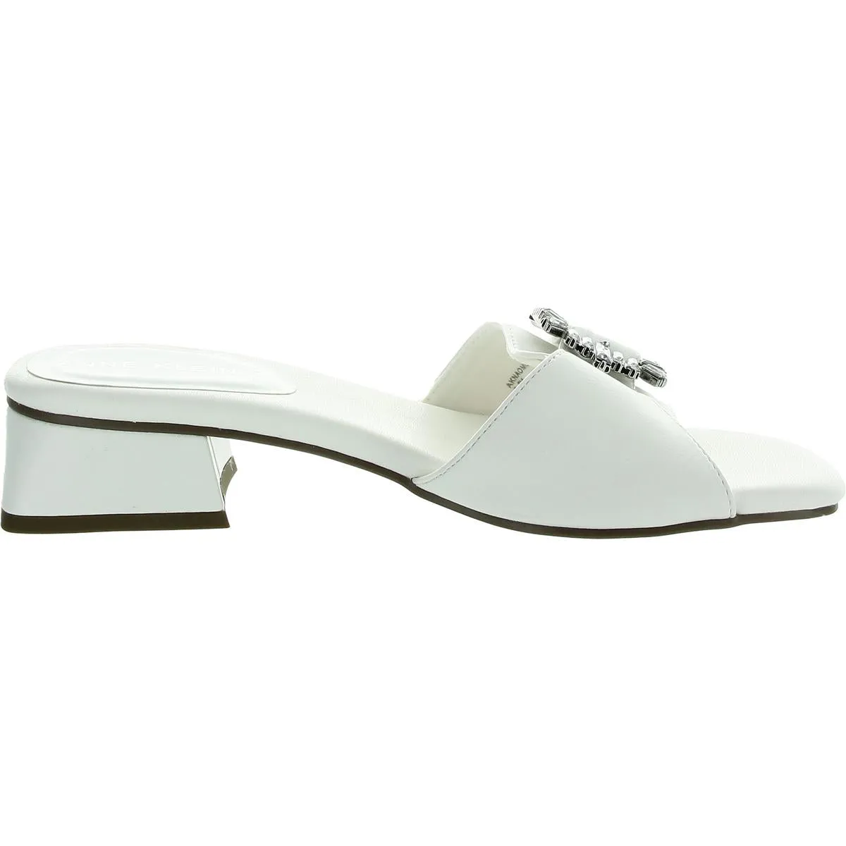 Naomi Womens Buckle Leather Block Heels