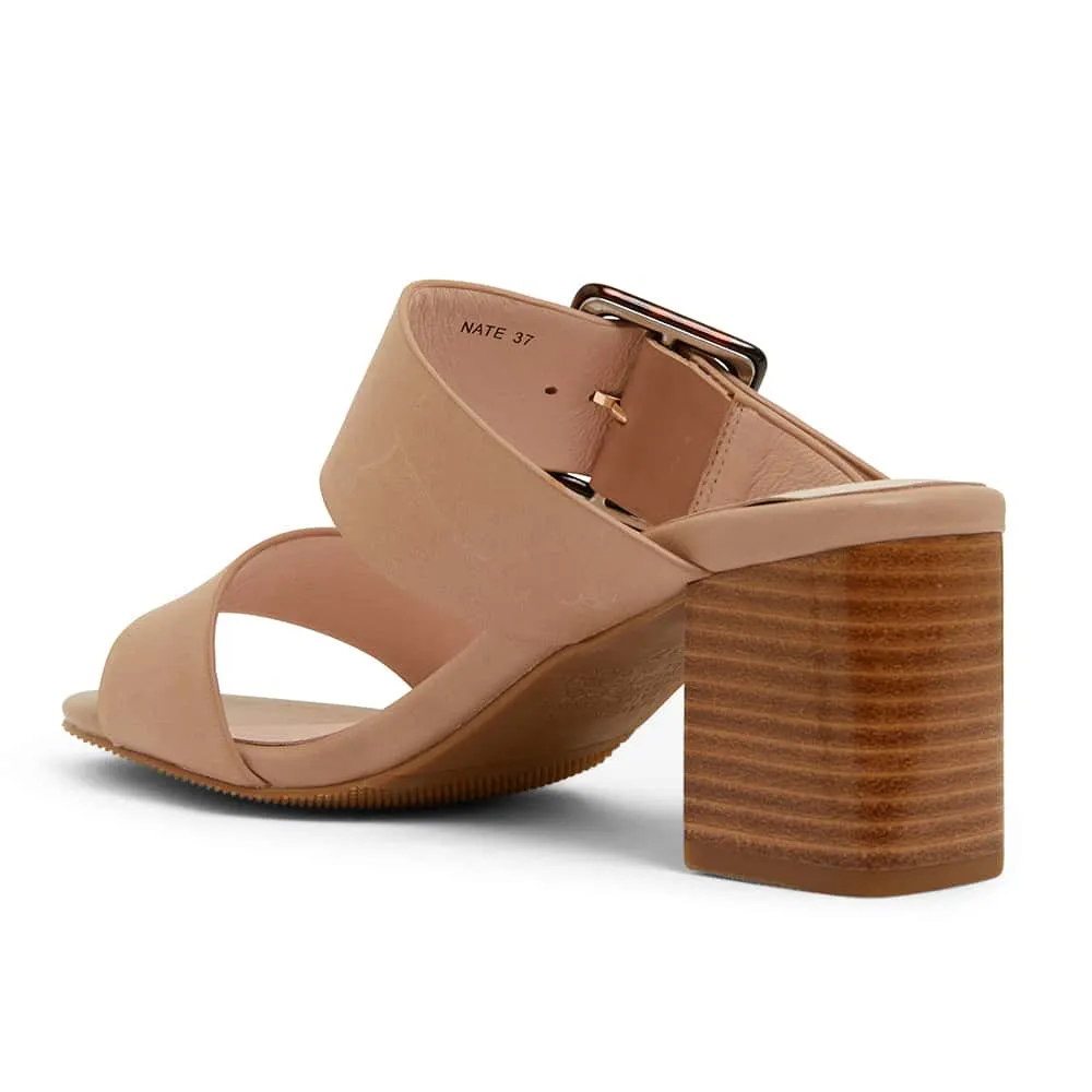 Nate Heel in Nude Leather
