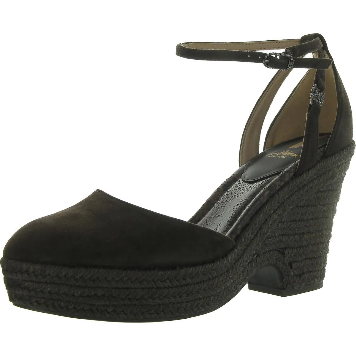Nati Womens Suede Ankle Strap Espadrille Heels