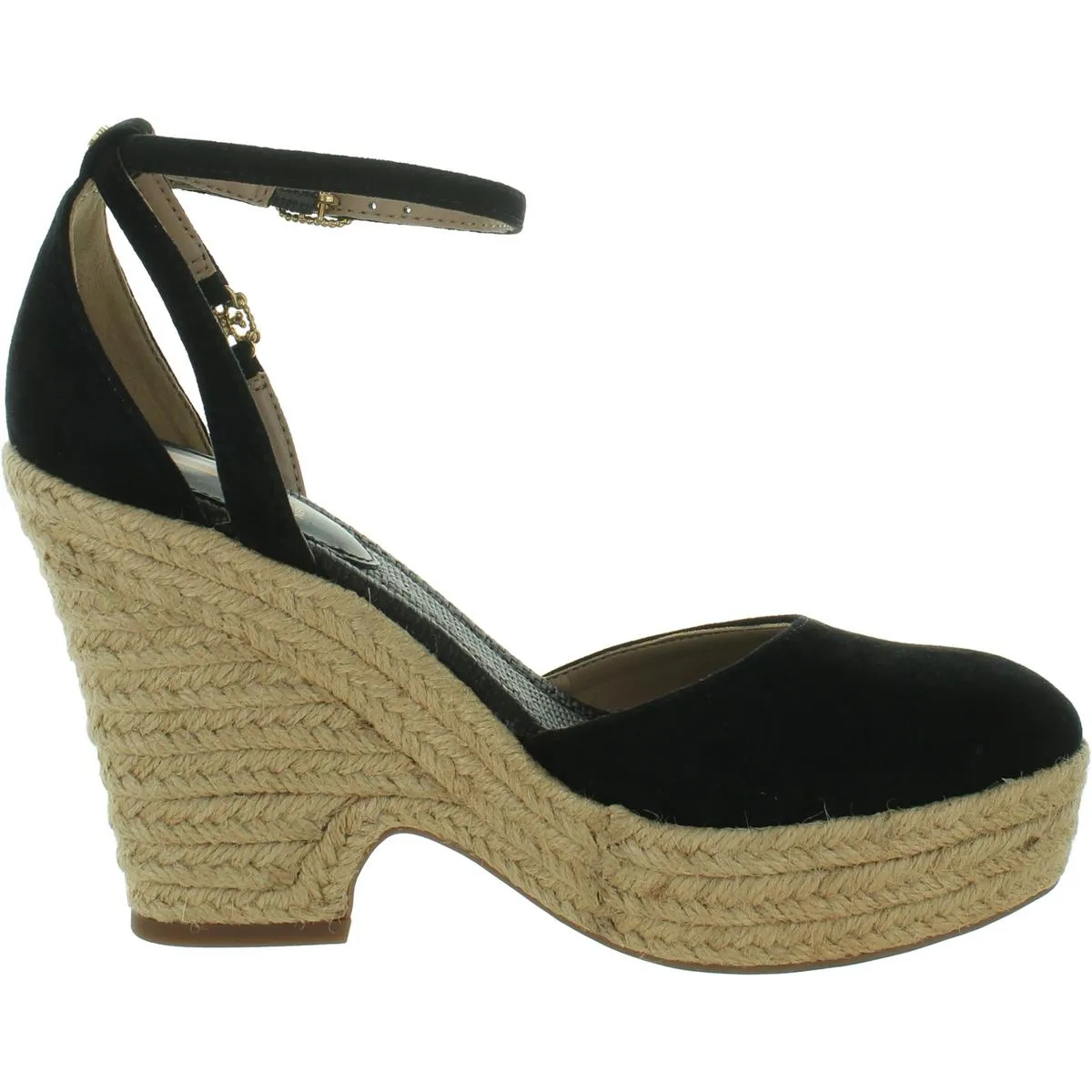 Nati Womens Suede Ankle Strap Espadrille Heels