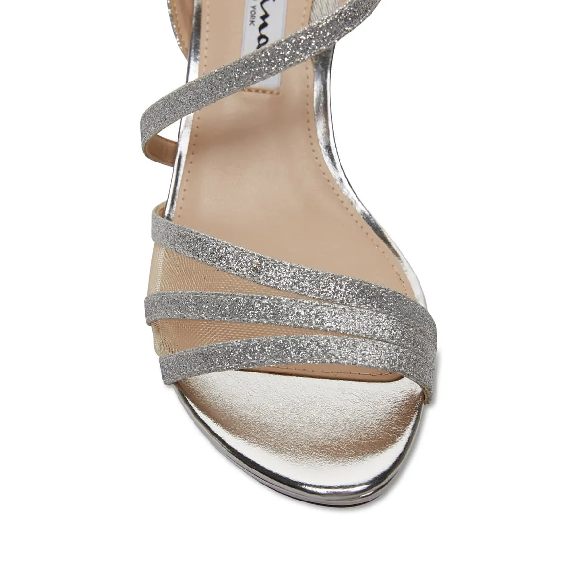 Nazima Heel in Silver Glitter