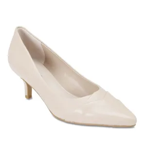 Newport Heel in Nude Leather