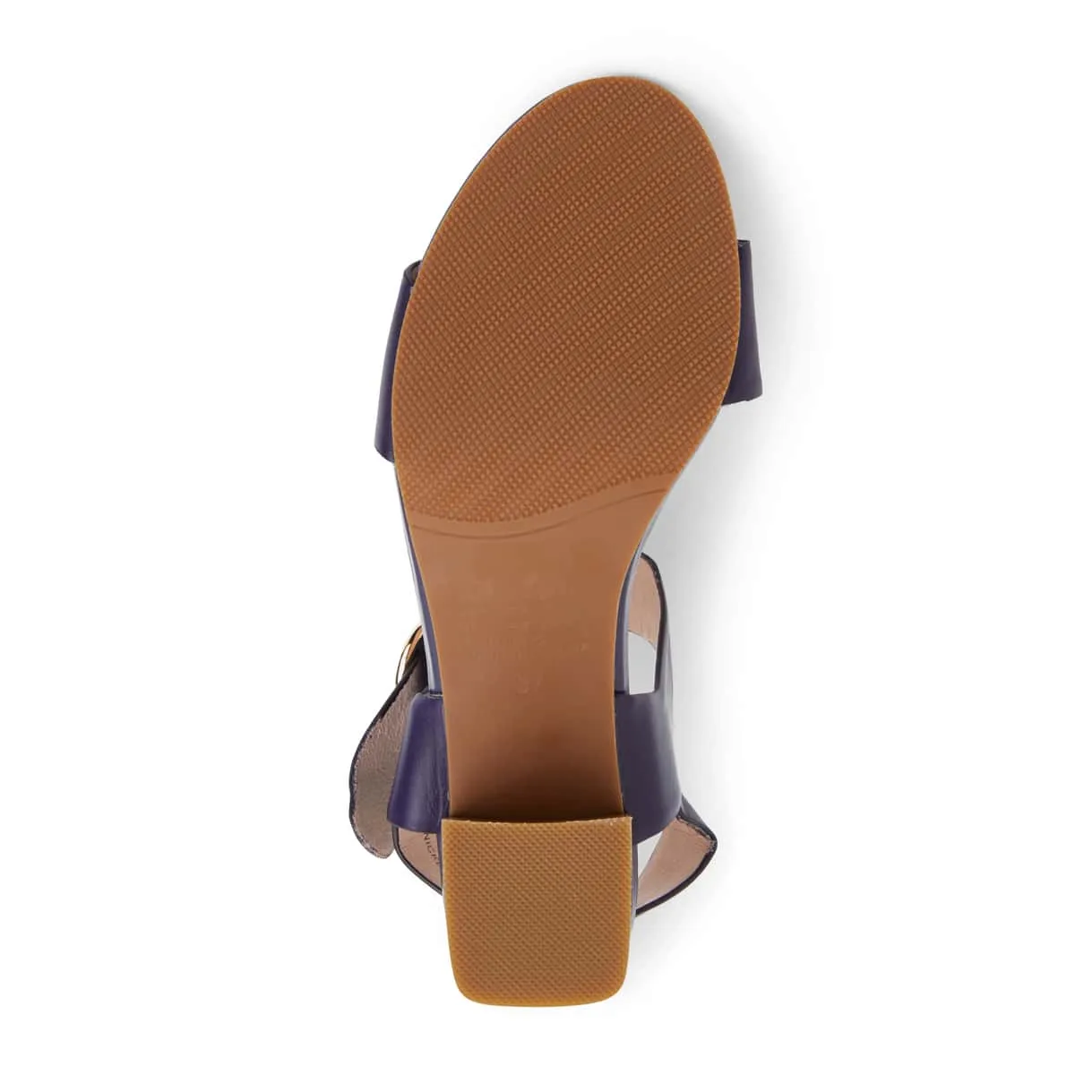 Nickel Heel in Navy Leather