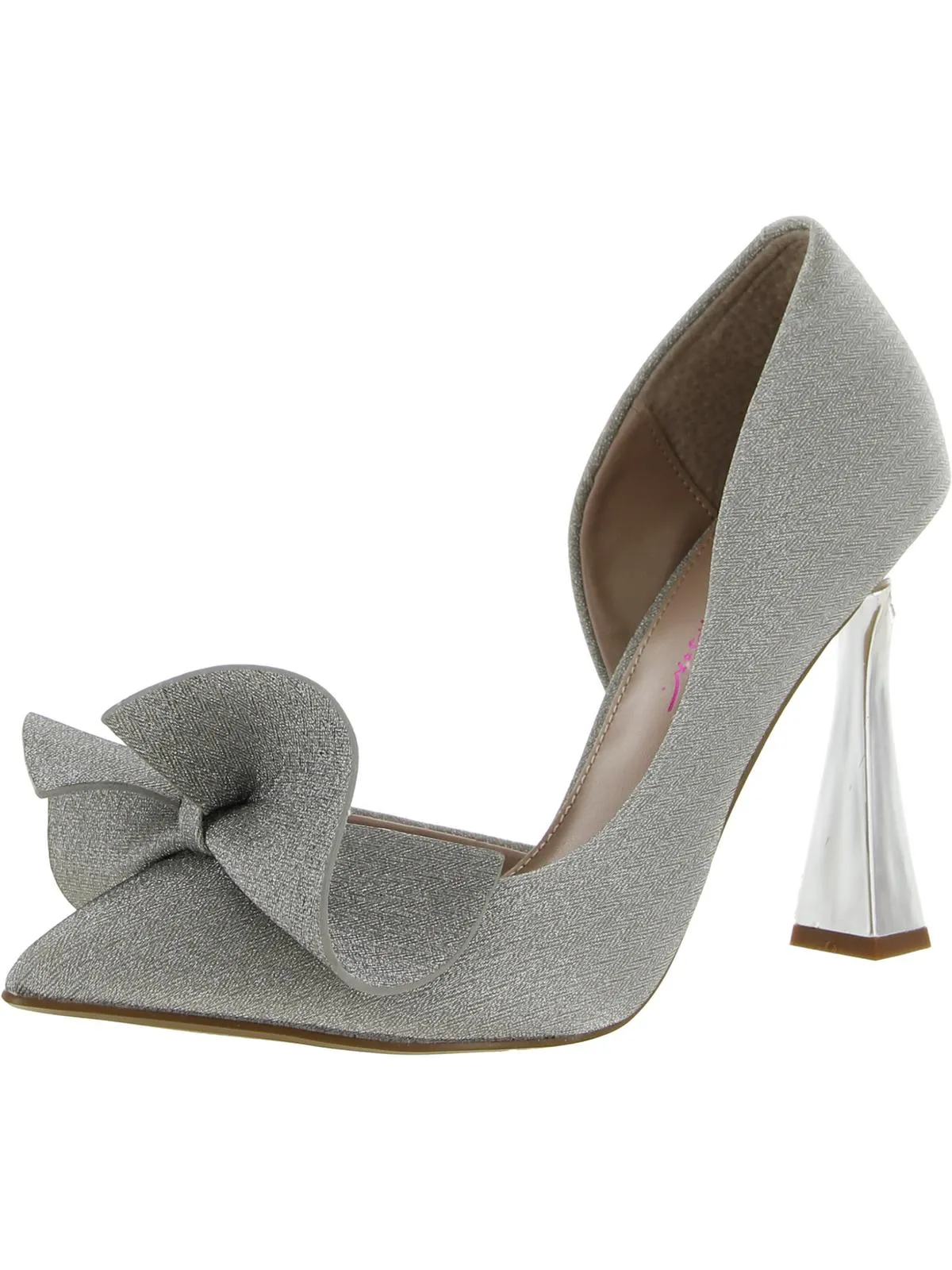 Nobble Womens Glitter Bow D'Orsay Heels