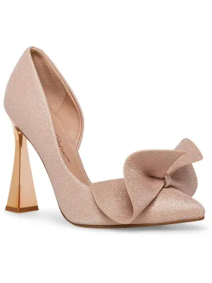 Nobble Womens Glitter Bow D'Orsay Heels