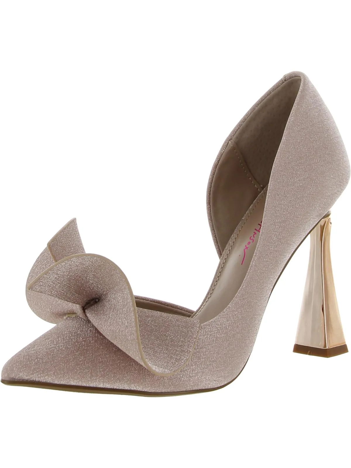 Nobble Womens Glitter Bow D'Orsay Heels