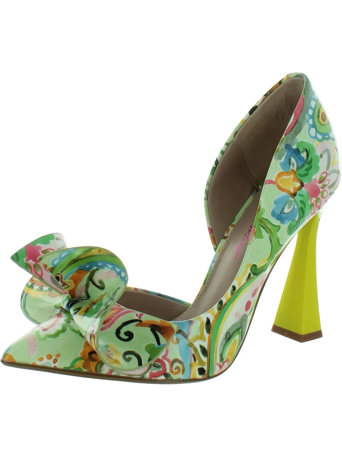Nobble Womens Glitter Bow D'Orsay Heels