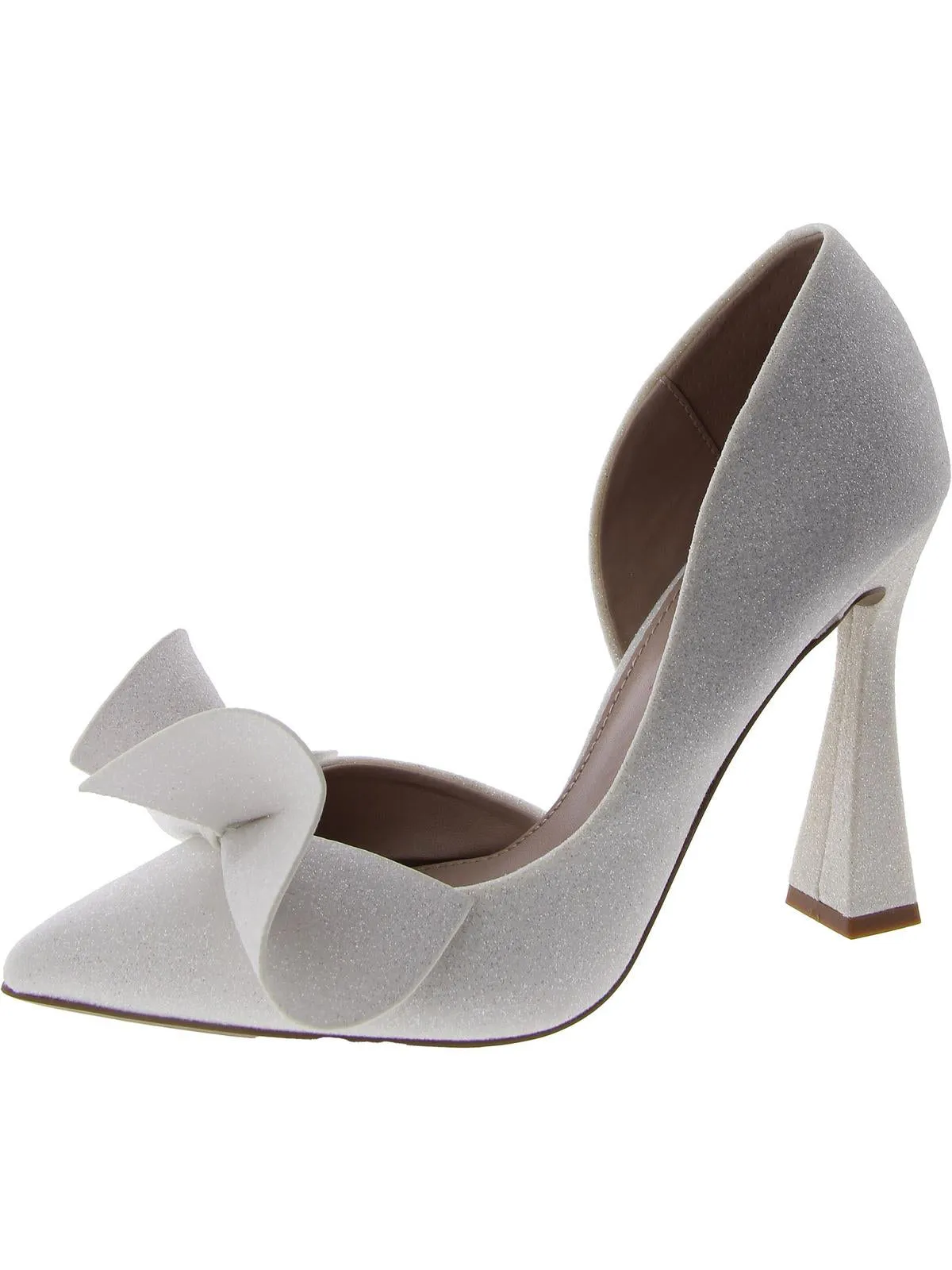 Nobble Womens Glitter Bow D'Orsay Heels