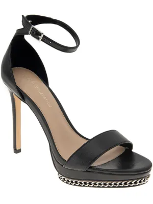 Noelli Womens Faux Leather Ankle Strap Pumps
