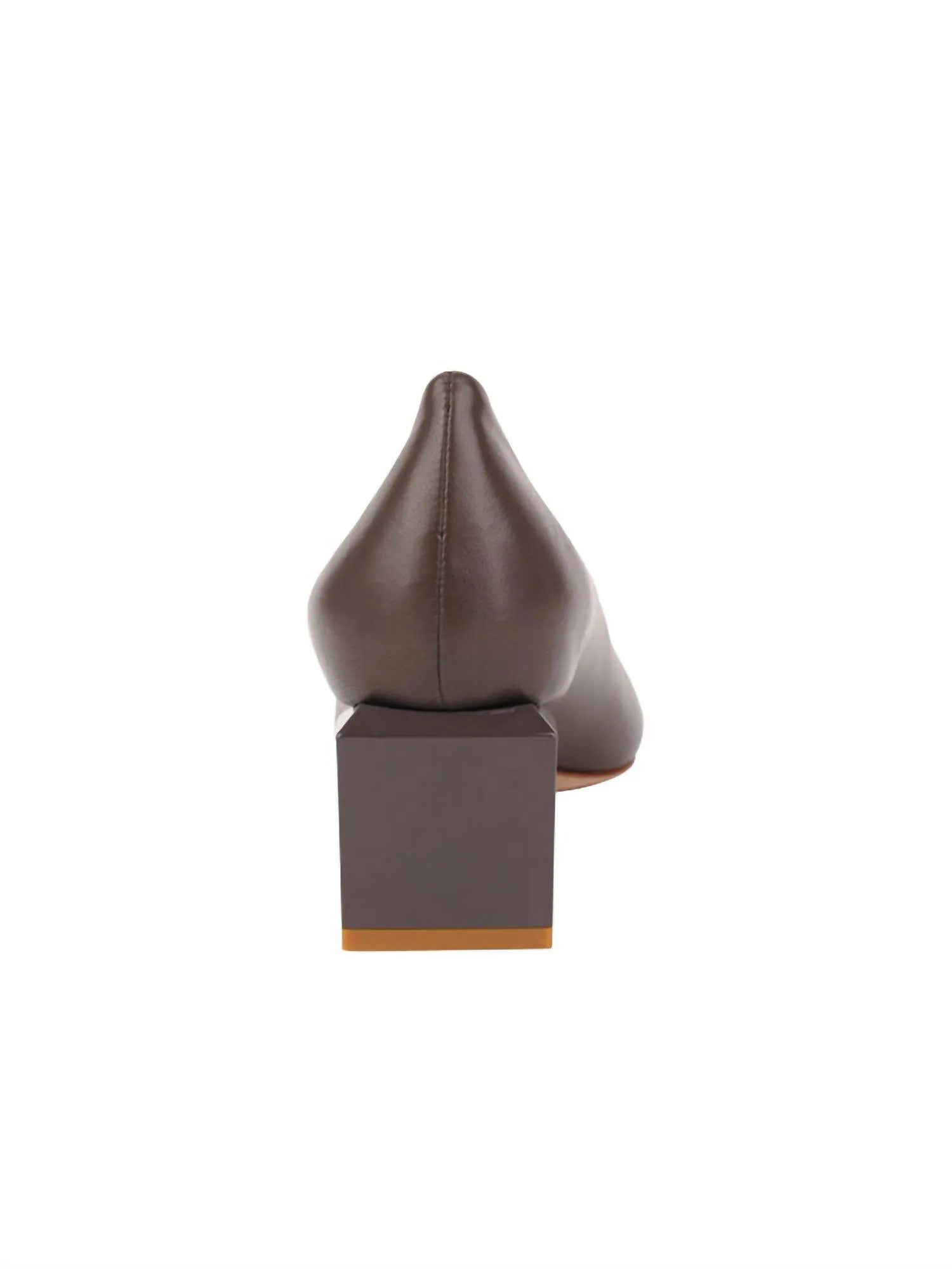 Novella Block Heeled Pump In Asphalt Nappa