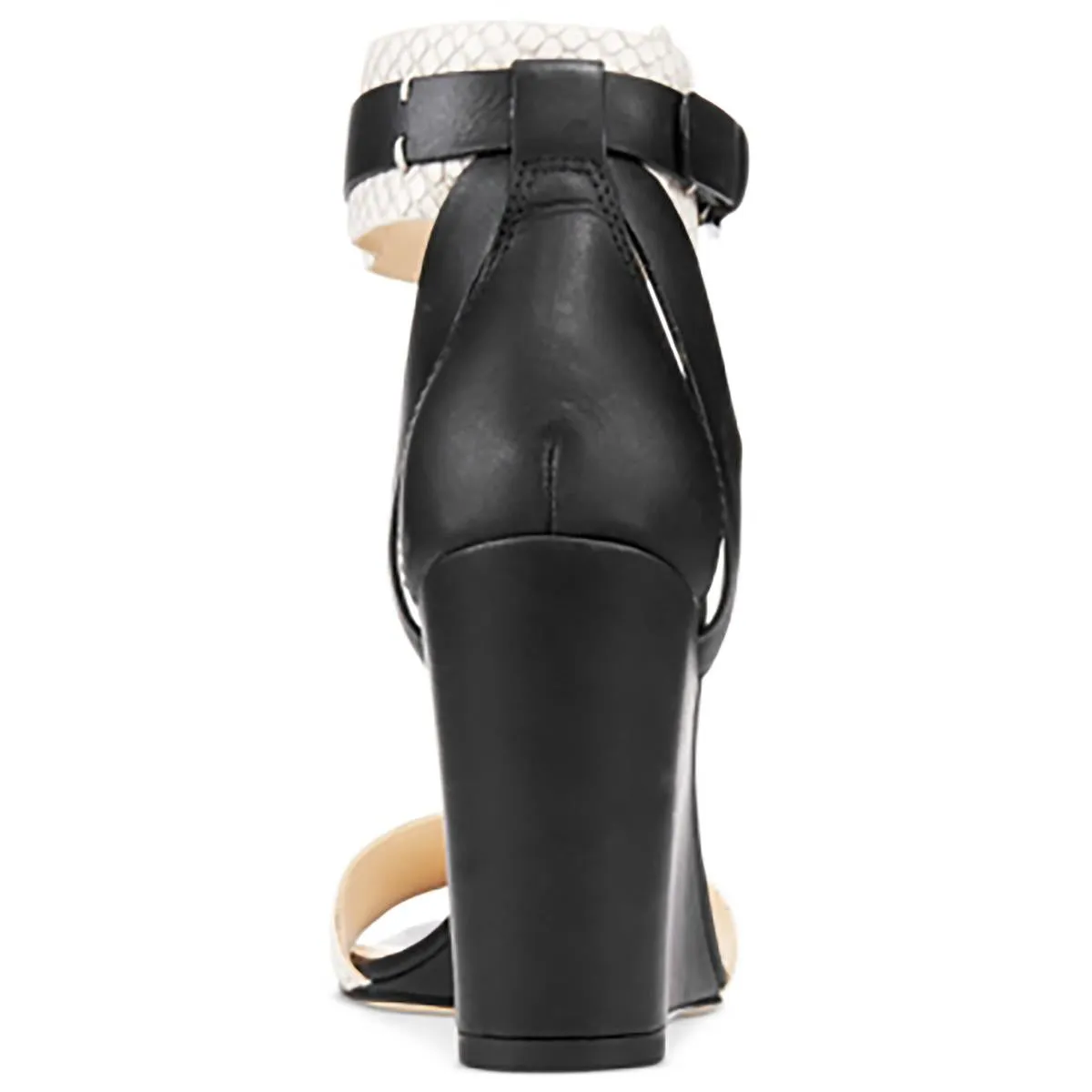 NWFINULA Womens Snake Print Leather Wedge Heels