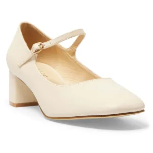 Nyla Heel in Bone Smooth