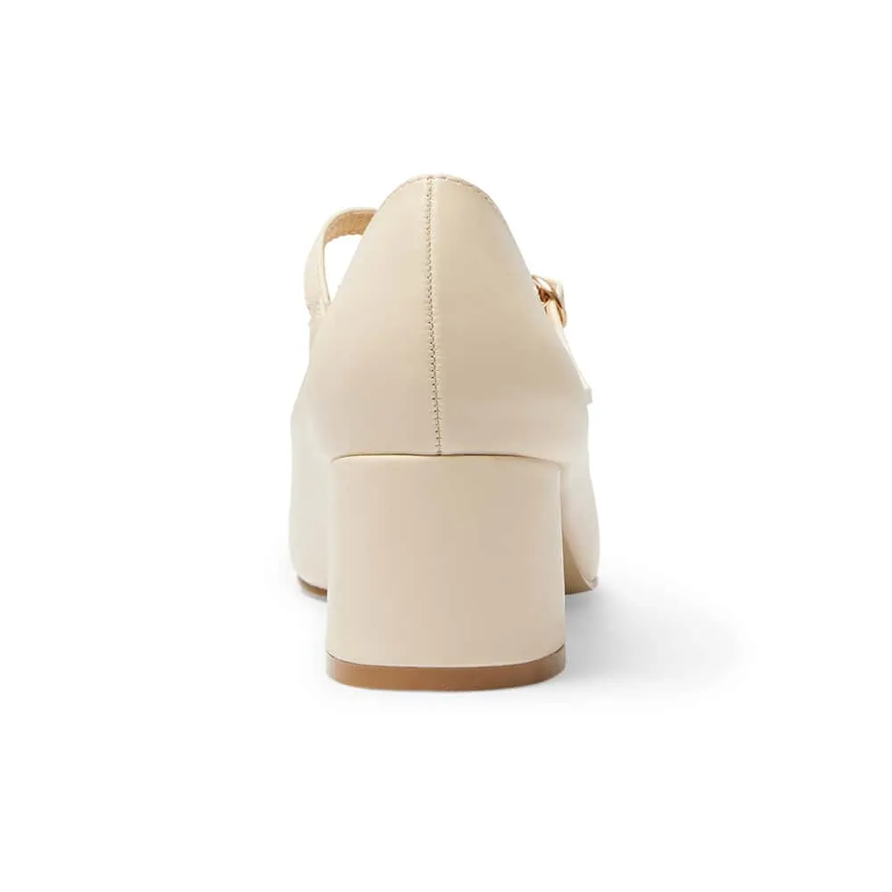Nyla Heel in Bone Smooth