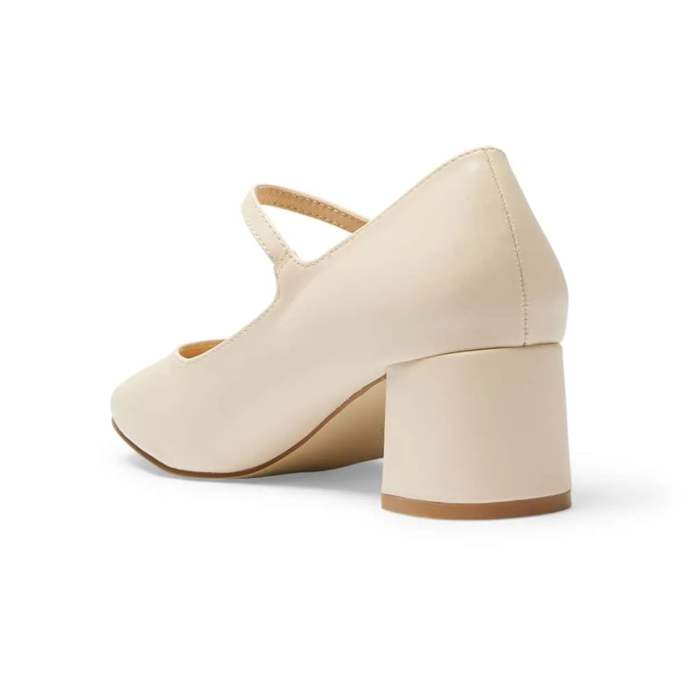 Nyla Heel in Bone Smooth